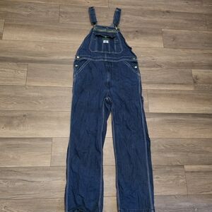 Men's Dark Blue Denim Overalls - Classic Workwear Style